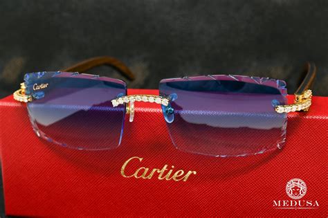 cartier sunglasses blue lenses.